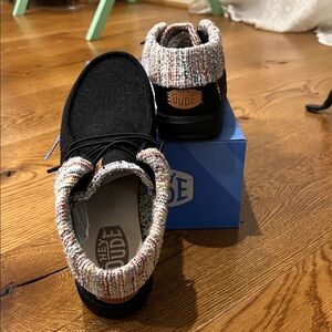 Hey Dude Womens' Black and Multicolor Moccasins